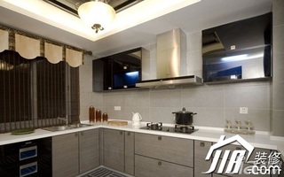 中式风格公寓白色经济型120平米厨房橱柜安装图