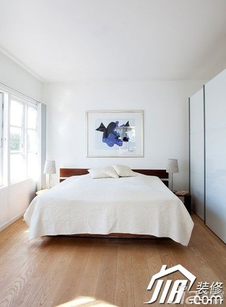 简约风格公寓5-10万110平米卧室床效果图