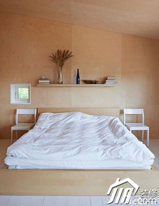 简约风格公寓5-10万110平米卧室背景墙床图片
