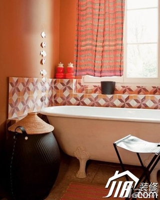 混搭风格公寓富裕型90平米浴缸效果图