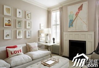 混搭风格三居室白色10-15万120平米客厅沙发背景墙沙发图片