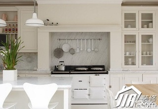 混搭风格三居室简洁白色10-15万120平米厨房橱柜设计图纸
