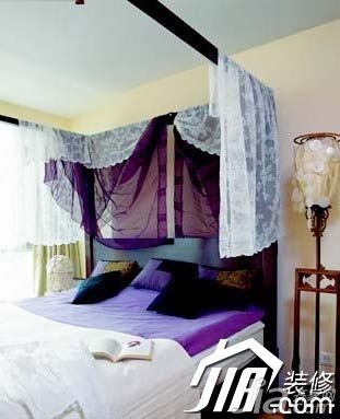 混搭风格公寓浪漫5-10万100平米卧室床图片