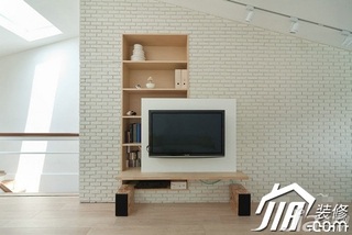简约风格公寓简洁富裕型客厅电视背景墙装修图片