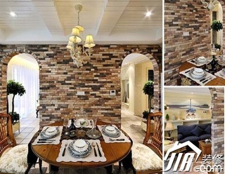 美式风格公寓简洁富裕型100平米餐厅灯具婚房家居图片