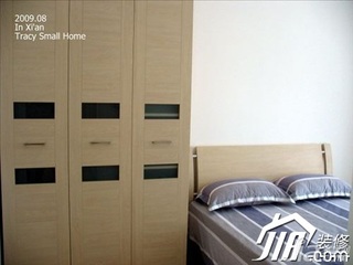 混搭风格公寓富裕型100平米卧室床效果图