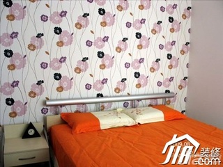 混搭风格公寓富裕型100平米卧室床图片