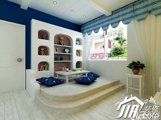 地中海风格公寓5-10万地台窗帘效果图