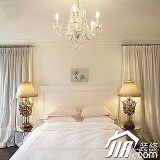 欧式风格公寓简洁白色经济型70平米卧室床图片