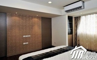 简约风格公寓富裕型130平米卧室卧室背景墙窗帘效果图