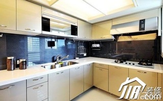 简约风格公寓富裕型130平米厨房橱柜设计图