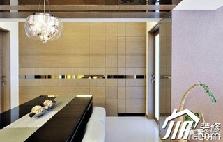 简约风格公寓富裕型130平米餐厅背景墙灯具图片