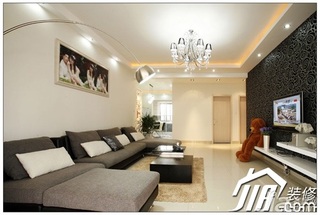 简约风格公寓简洁3万-5万130平米客厅电视背景墙沙发图片