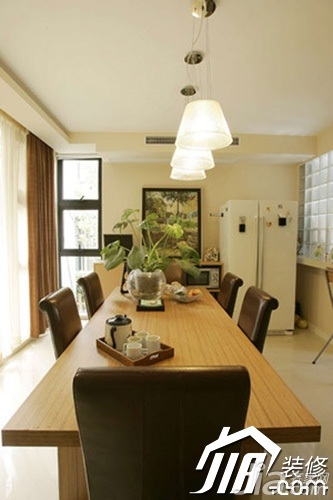 简约风格,富裕型装修,130平米装修,公寓装修,餐厅,灯具,餐桌,窗帘