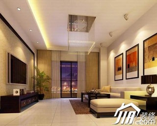 简约风格公寓简洁3万-5万80平米客厅沙发背景墙沙发效果图