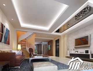 简约风格公寓简洁3万-5万80平米客厅沙发效果图