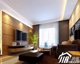 简约风格公寓简洁原木色3万-5万80平米客厅沙发效果图