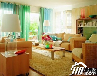 简约风格公寓小清新3万-5万90平米客厅沙发图片
