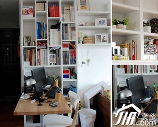 混搭风格小户型经济型70平米书房书桌图片