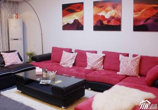 简约风格小户型舒适3万-5万50平米客厅沙发背景墙沙发效果图