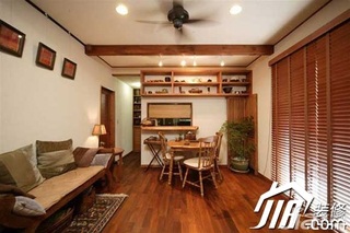 东南亚风格公寓富裕型90平米客厅背景墙沙发效果图