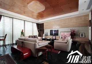 混搭风格别墅富裕型客厅沙发图片
