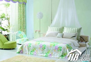混搭风格小户型绿色5-10万70平米卧室床图片