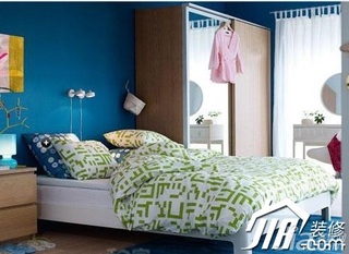 地中海风格公寓舒适富裕型50平米卧室床效果图