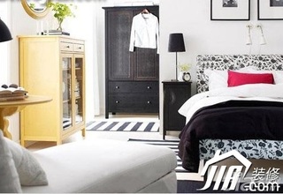 地中海风格公寓简洁富裕型50平米卧室床图片