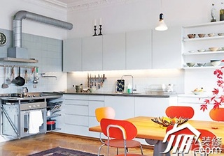 混搭风格公寓实用富裕型90平米厨房橱柜安装图