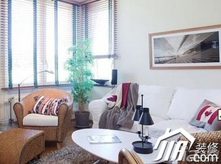 地中海风格公寓富裕型100平米客厅沙发图片