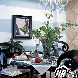 地中海风格公寓乐活富裕型100平米餐厅餐厅背景墙灯具效果图