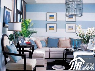 地中海风格公寓简洁富裕型100平米客厅沙发背景墙沙发图片