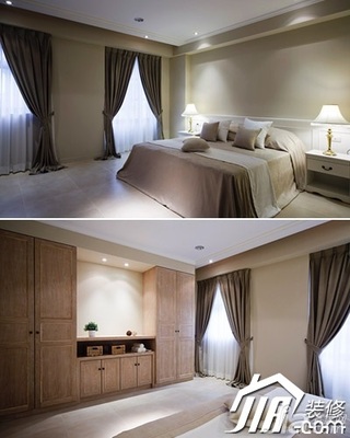 新古典风格公寓富裕型110平米卧室床图片
