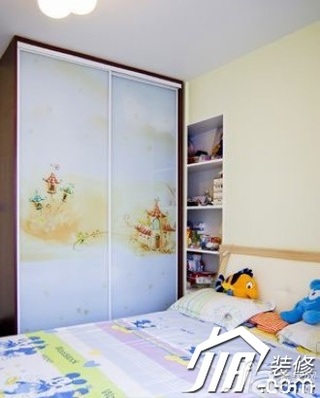 混搭风格小户型可爱5-10万60平米卧室床图片