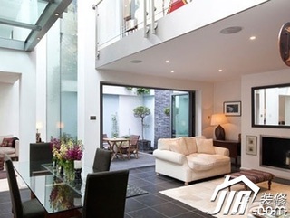 loft风格复式豪华型客厅沙发效果图