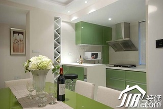 简约风格公寓简洁富裕型130平米厨房餐厅背景墙餐桌效果图