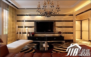 简约风格二居室富裕型120平米客厅电视背景墙沙发效果图