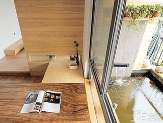 简约风格公寓简洁原木色5-10万100平米阳台装潢