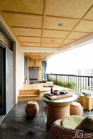 简约风格公寓5-10万100平米阳台设计图