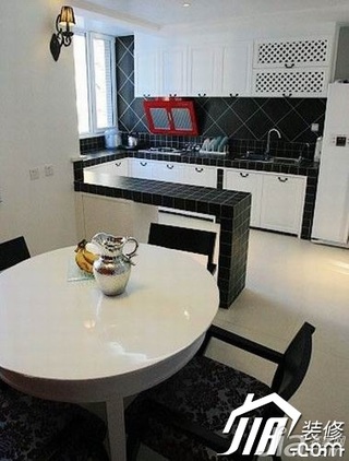 新古典风格复式简洁5-10万100平米厨房餐桌效果图
