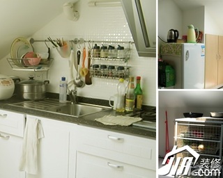 混搭风格小户型经济型50平米厨房装修图片
