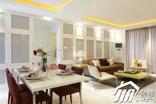 简约风格公寓简洁5-10万客厅沙发背景墙沙发效果图