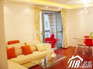 简约风格小户型舒适经济型40平米客厅沙发效果图