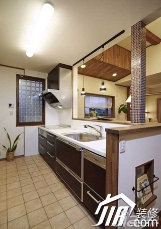 混搭风格公寓富裕型80平米厨房橱柜订做