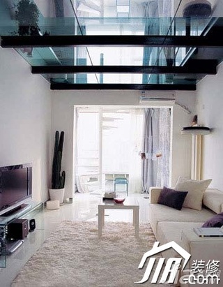 简约风格公寓简洁白色富裕型80平米客厅吊顶沙发效果图