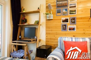 地中海风格公寓简洁90平米客厅沙发背景墙沙发效果图