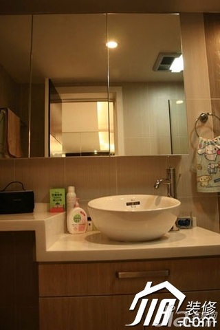 简约风格公寓简洁富裕型120平米洗手台效果图