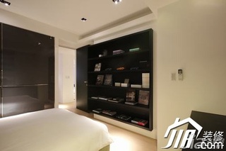 简约风格公寓简洁黑白富裕型100平米卧室床图片