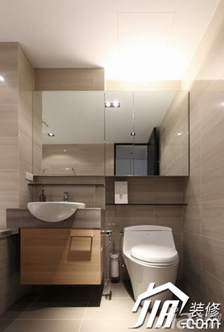 简约风格公寓简洁富裕型100平米卫生间背景墙洗手台效果图